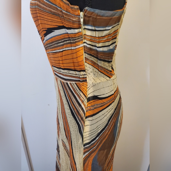 Frank Usher London Vintage 1970s Sheer Maxi Dress Womens Size 38 - Picture 4 of 12